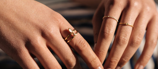 Bague selon la forme des doigts